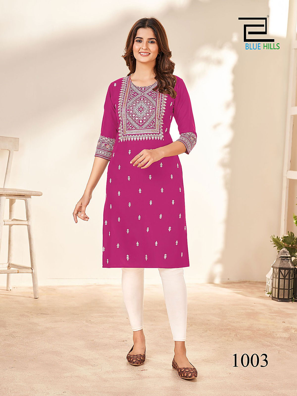 Blue Hills Peacock Rayon Printed Plus Size Kurti Catalog
